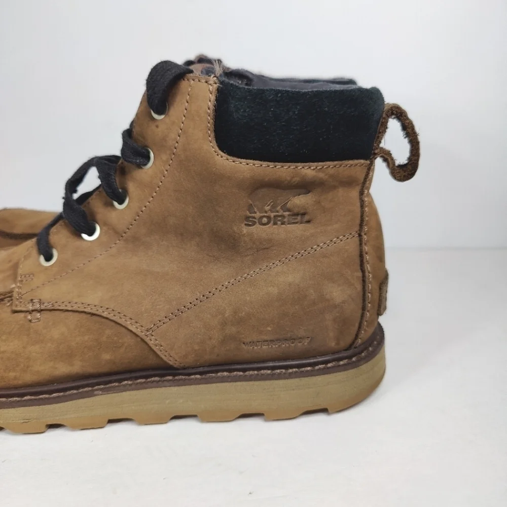 Sorel Madson Waterproof Leather Boots Brown/Black Men’s Shoes Size 11
